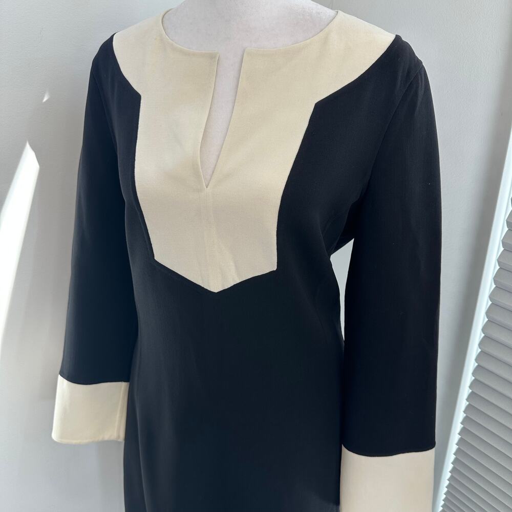 Michael Kors Collection Virgin Wool Black Dress Size 6 Knee Long Sleeve Italy - Picture 2 of 8